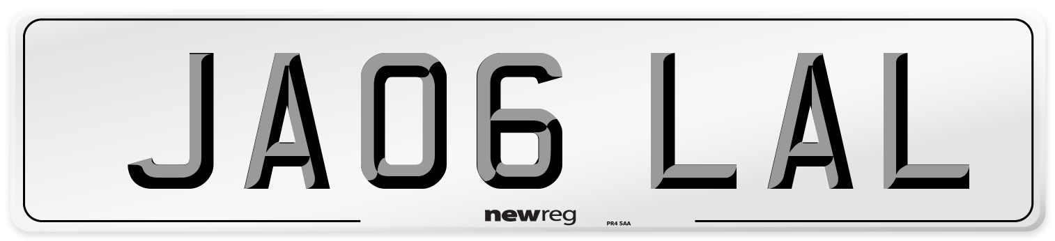 JA06 LAL Number Plate from New Reg